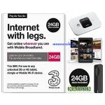 3 Mobile 4G Trio PAYG SIM Pack Preloaded with 24GB Data for Mobile Broadband